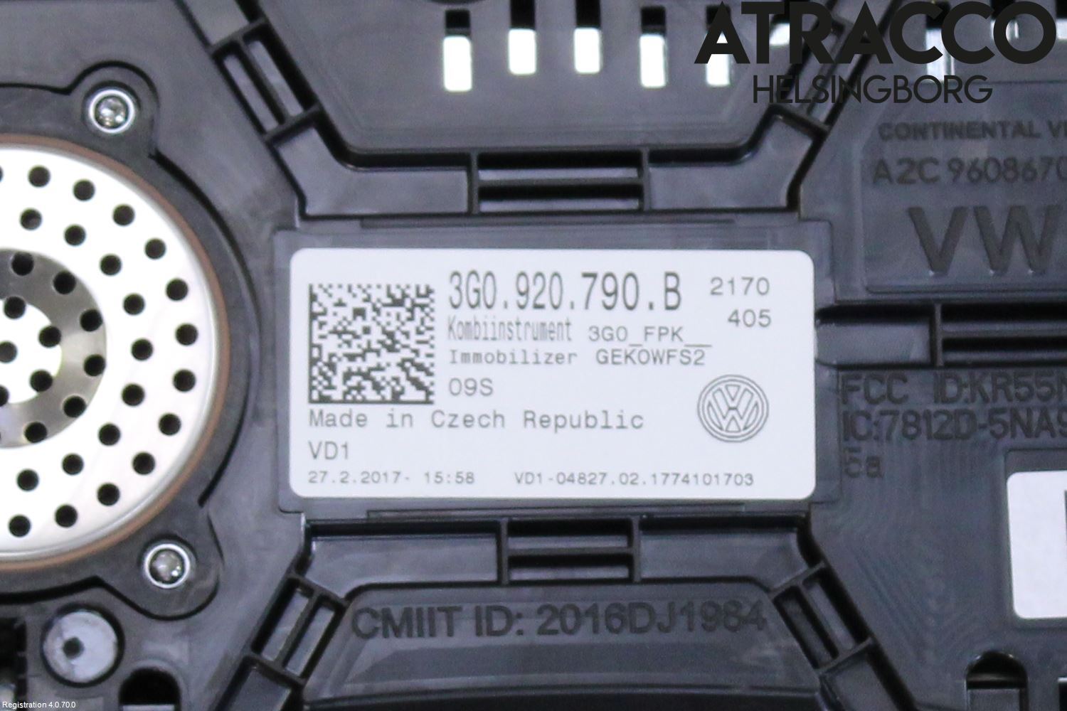 Volkswagen VW PASSAT 15-19 Instrument Komb