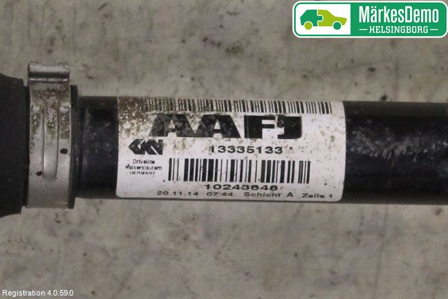 Opel ASTRA J 10-15 Drivaxel Fram Vänster