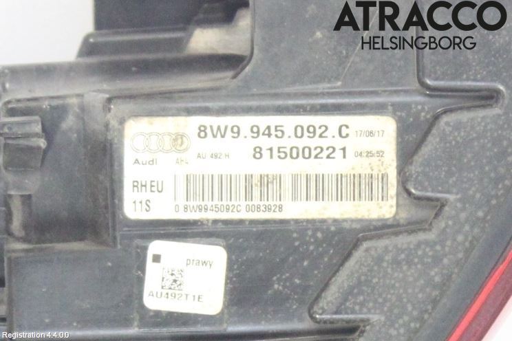 Audi A4/S4 B9 16-19 Bakljus Höger