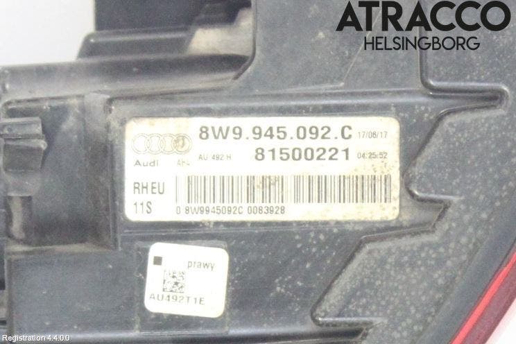 Audi A4/S4 B9 16-19 Bakljus Höger
