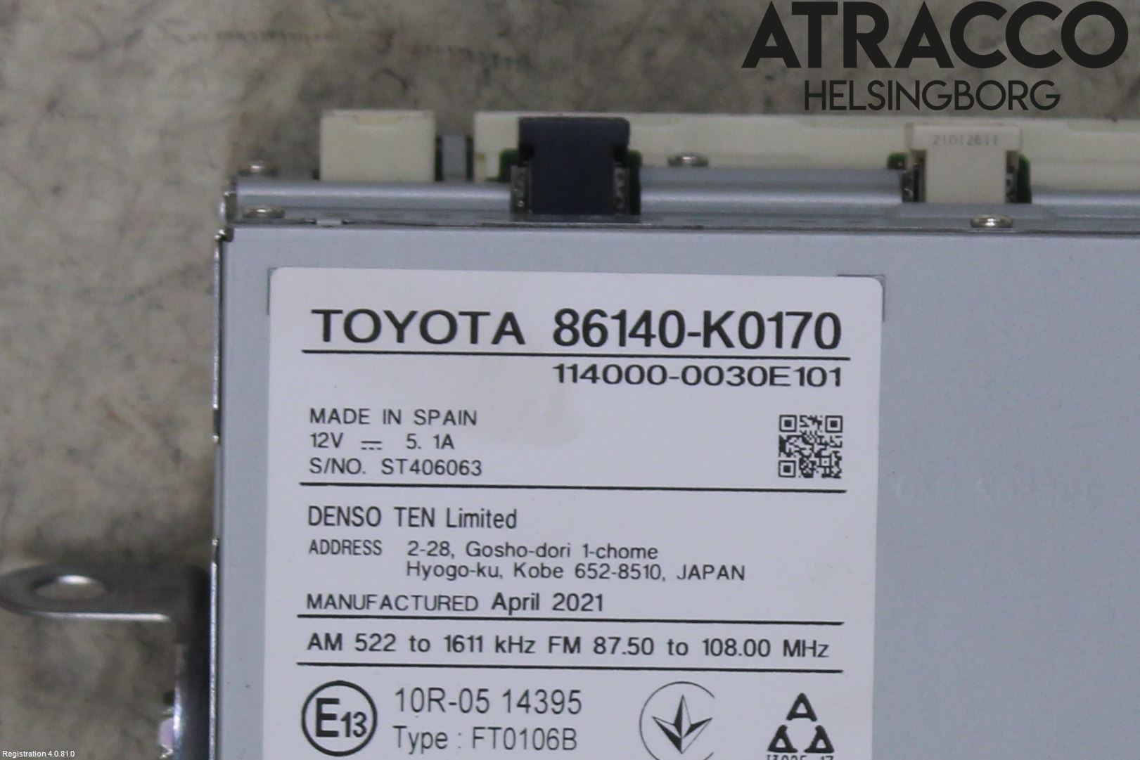 Toyota YARIS XP21 20- Cd Radio - Multimediapanel