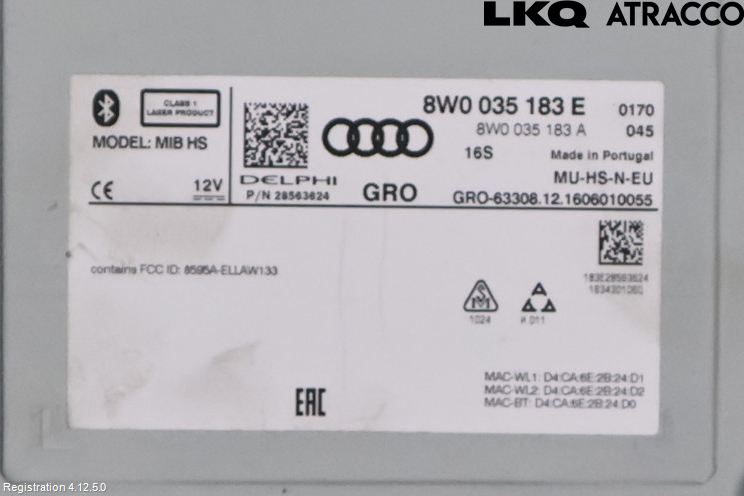 Audi A5 17- Cd Radio - Multimediapanel