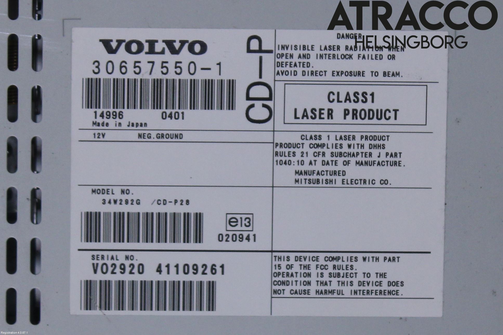 Volvo XC90 03-06 Cd Radio - Multimediapanel