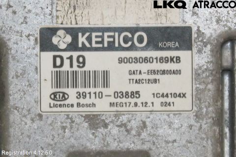 Kia PICANTO 12-17 Styrenhet Insprut Bensin