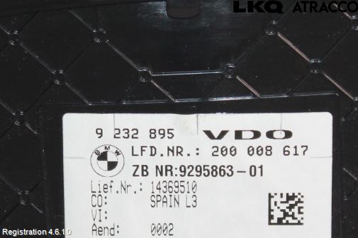 BMW 3 F30/F31/F80 12-19 Instrument Komb