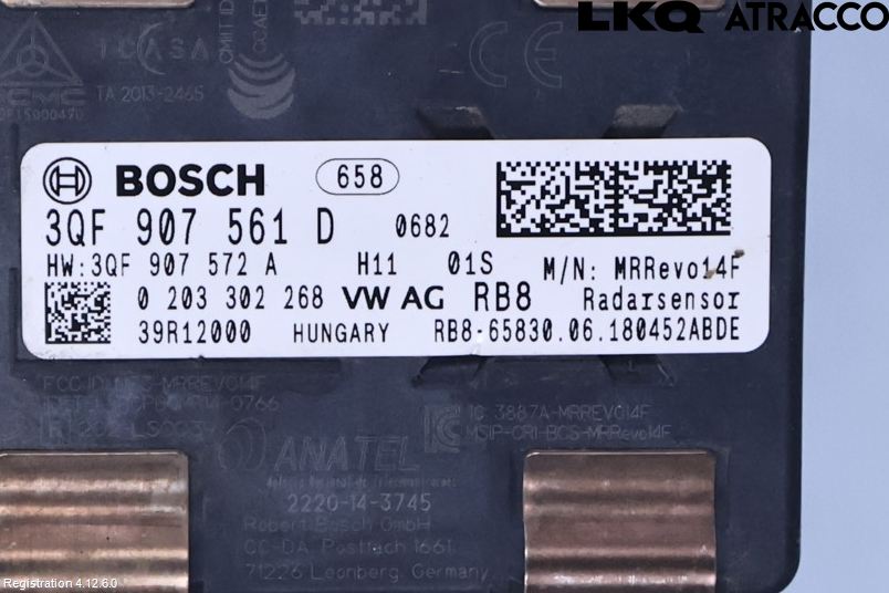 Volkswagen VW GOLF / E-GOLF VII 13-20 Sensor Adaptiv Farthållare