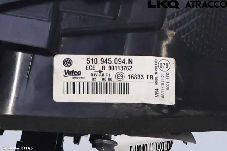 Volkswagen VW GOLF SPORTSVAN 15-20 Bakljus Lucka Hö