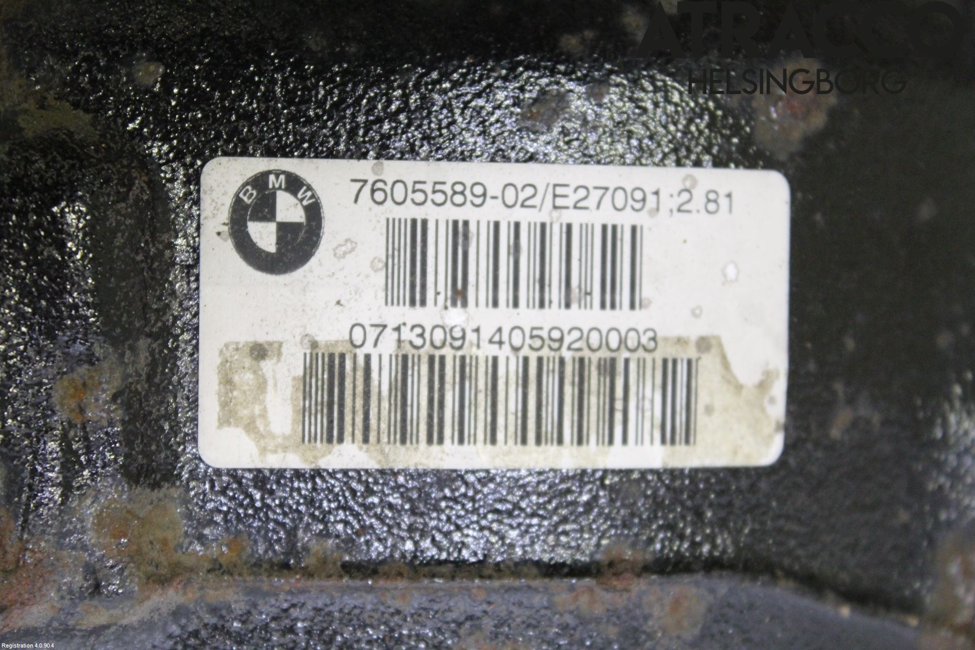 BMW 3 F30/F31/F80 12-19 Bakväxel-Diff