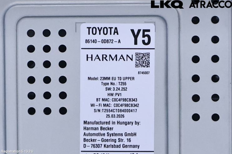 Toyota YARIS XP21 20- Cd Radio - Multimediapanel