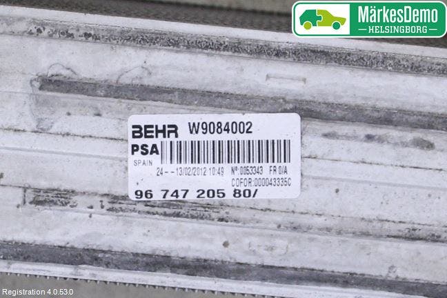 Citroen DS4 Laddluft-Intercooler Kyl