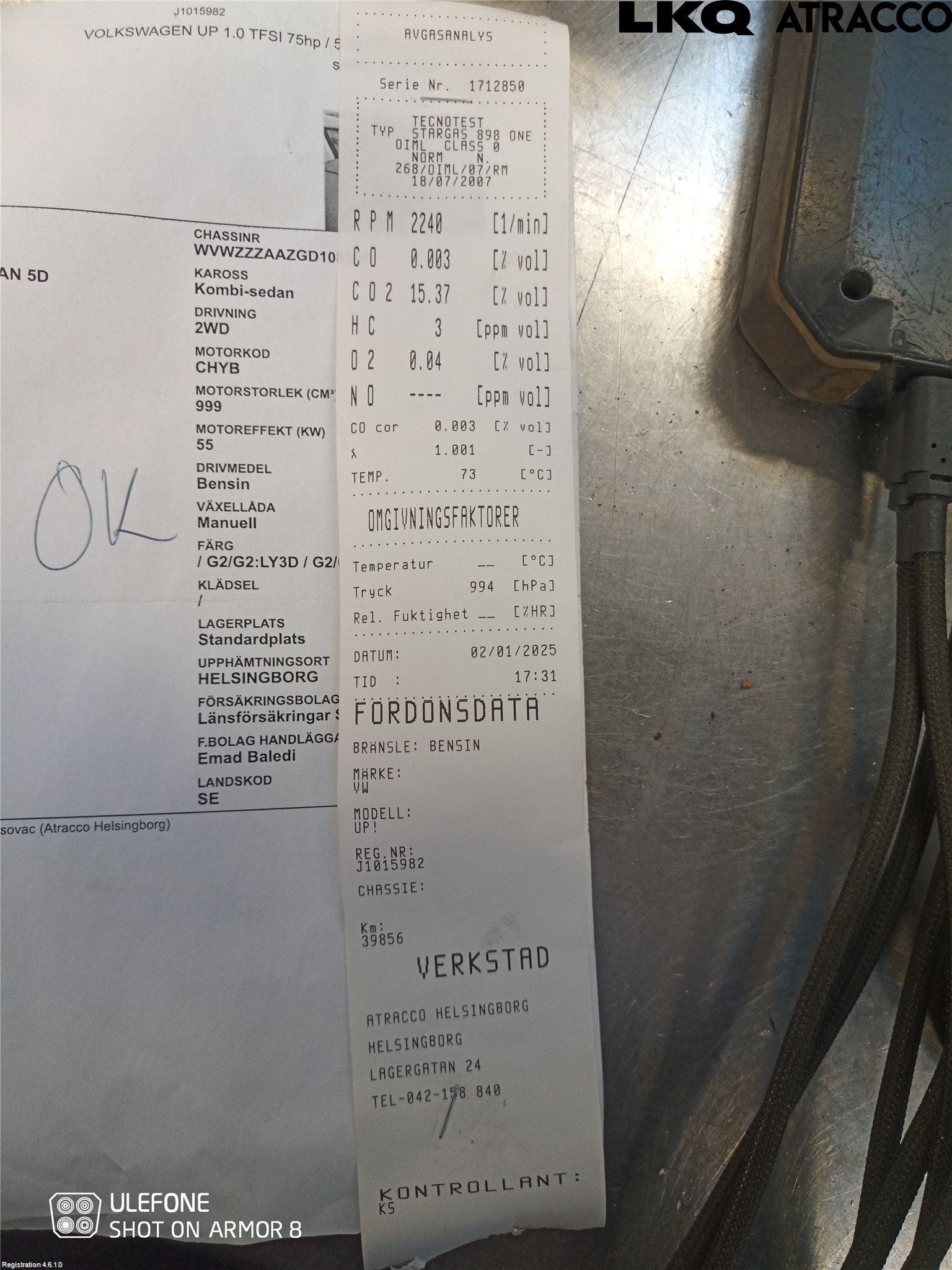 Volkswagen VW UP! / E-UP! Motor Bensin