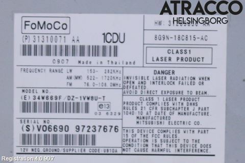 Volvo XC70 08-13 Cd Radio - Multimediapanel