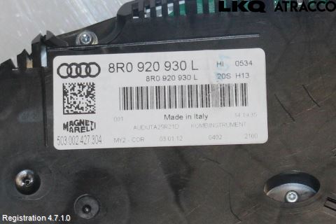 Audi Q5 09-16 Instrument Komb