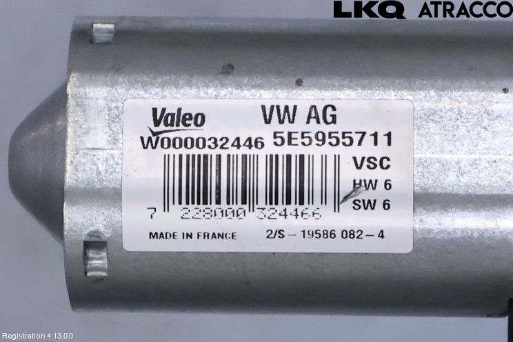 Skoda OCTAVIA (5E) 13-20 Torkarmotor Baklucka
