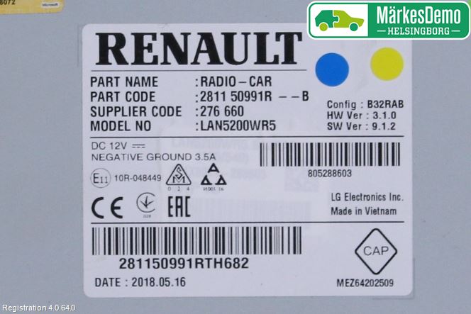 Opel MOVANO B 10-22 Radio