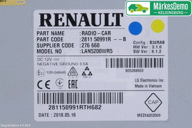 Opel MOVANO B 10-22 Radio