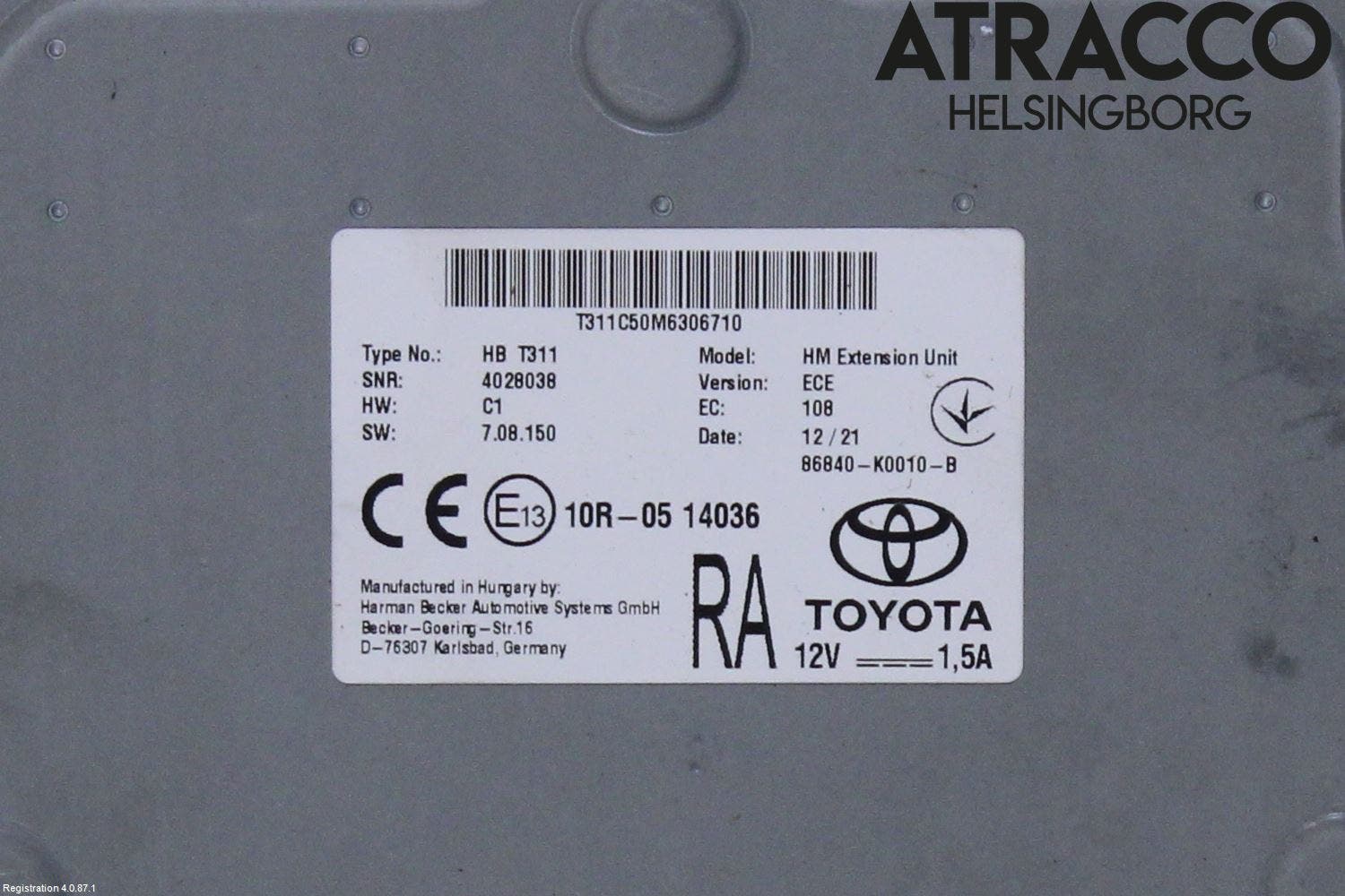 Toyota RAV4 19- Radio Övrigt