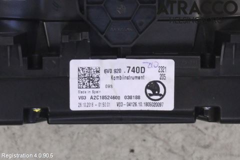 Skoda FABIA 15-21 Instrument Komb