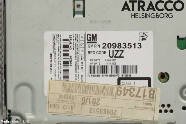 Saab 9-5 10-12 Cd Radio - Multimediapanel