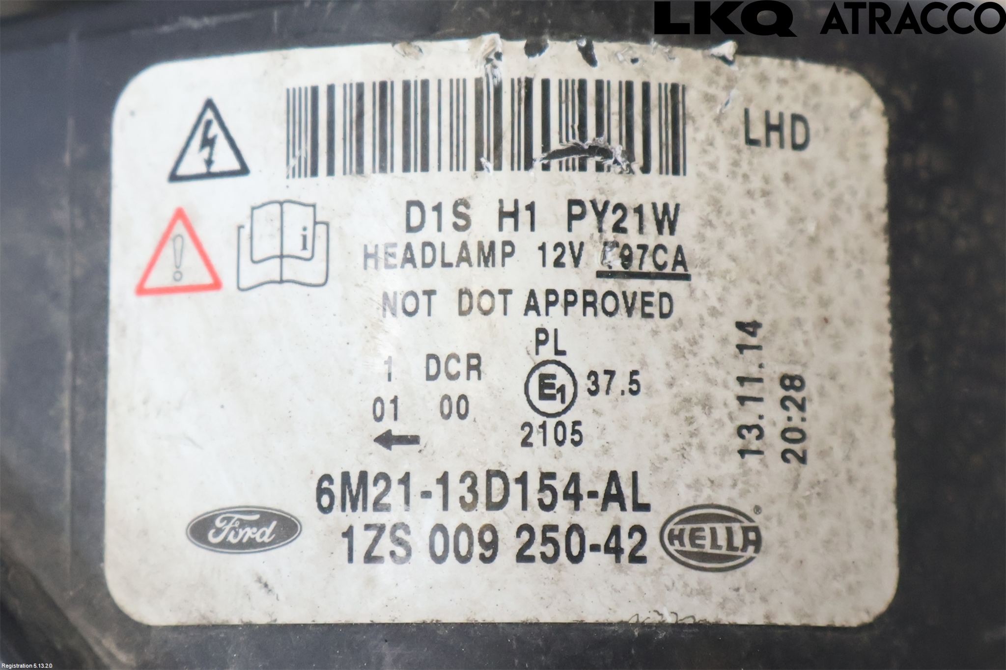 Ford S-MAX 06-15 Strålkastare Höger