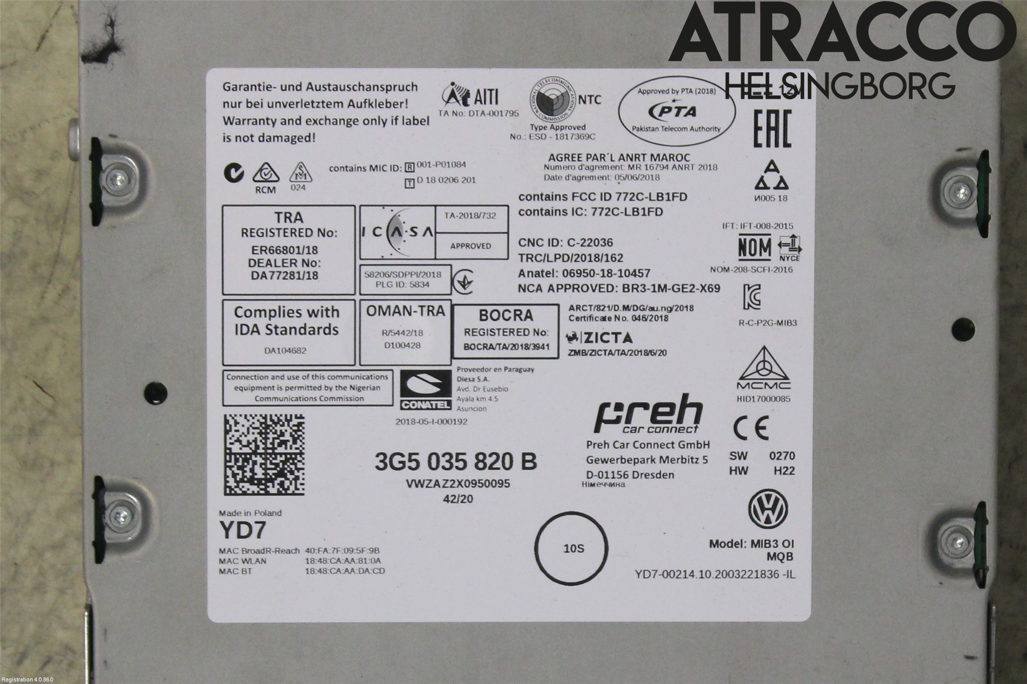 Volkswagen VW TOURAN 16- Radio