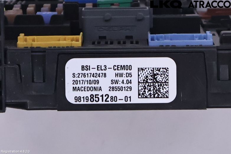 Citroen JUMPY/E-JUMPY 16- Säkringsdosa-Elcentral