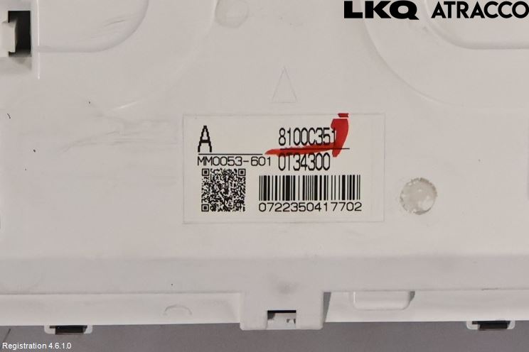 Mitsubishi ASX 10-22 Instrument Komb