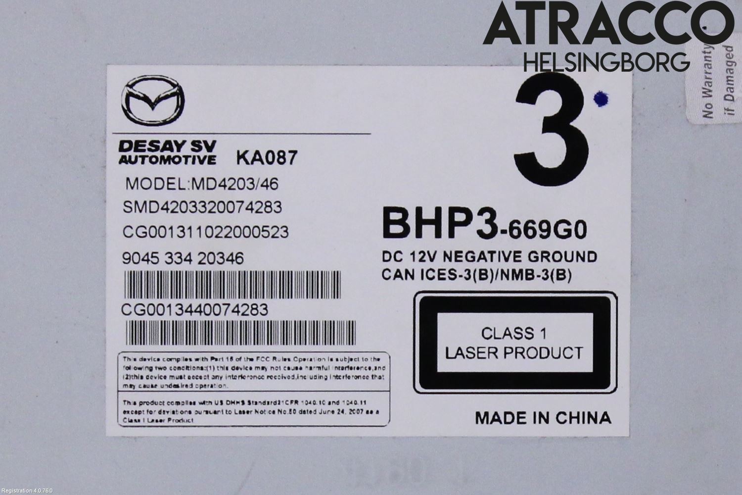 Mazda 3 III 14-19 Cd Radio - Multimediapanel