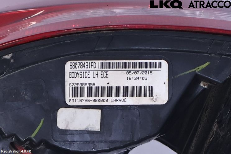 Fiat FREEMONT Bakljus Vänster