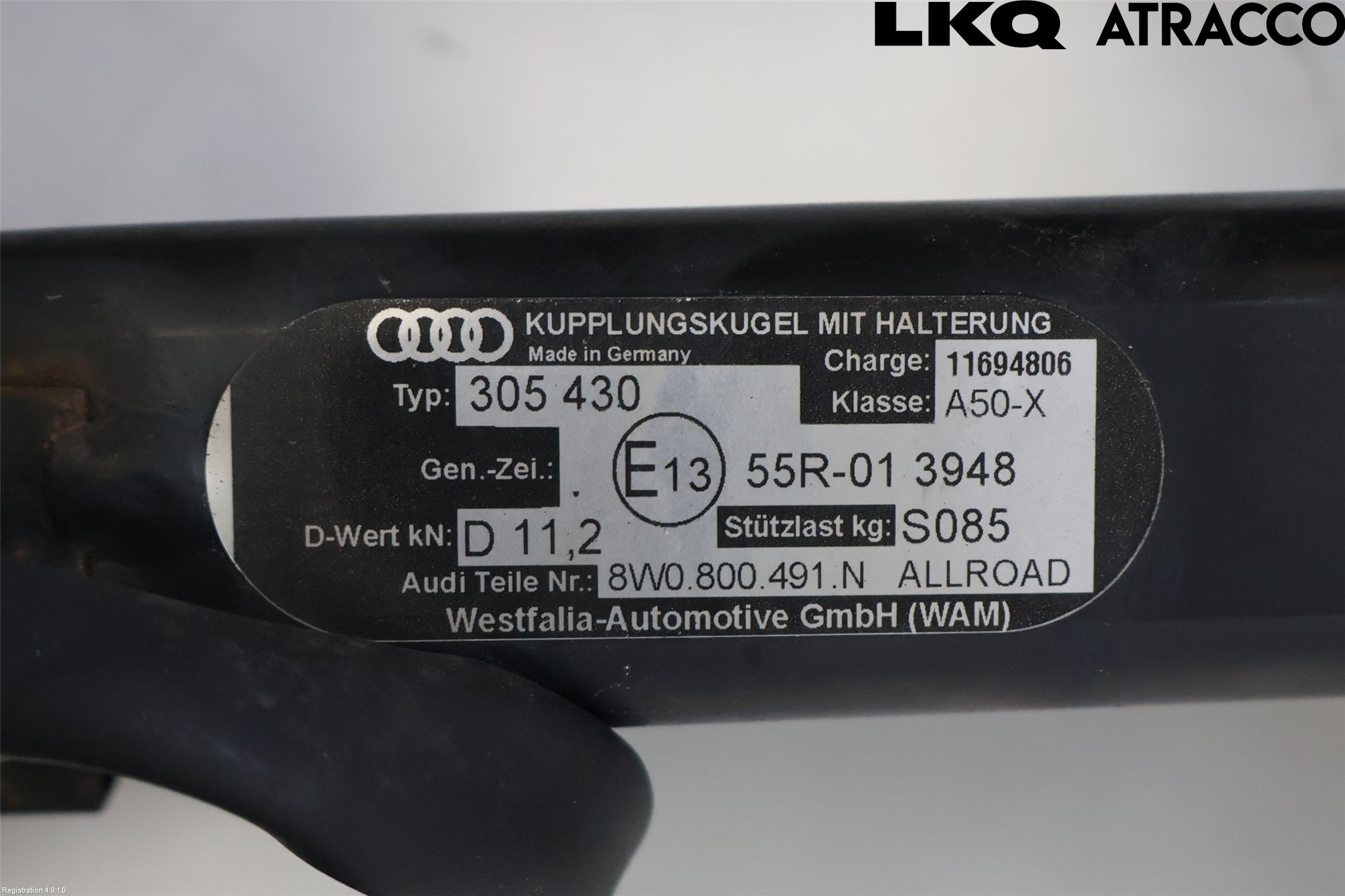 Audi A4/S4 B9 16-19 Dragkrok