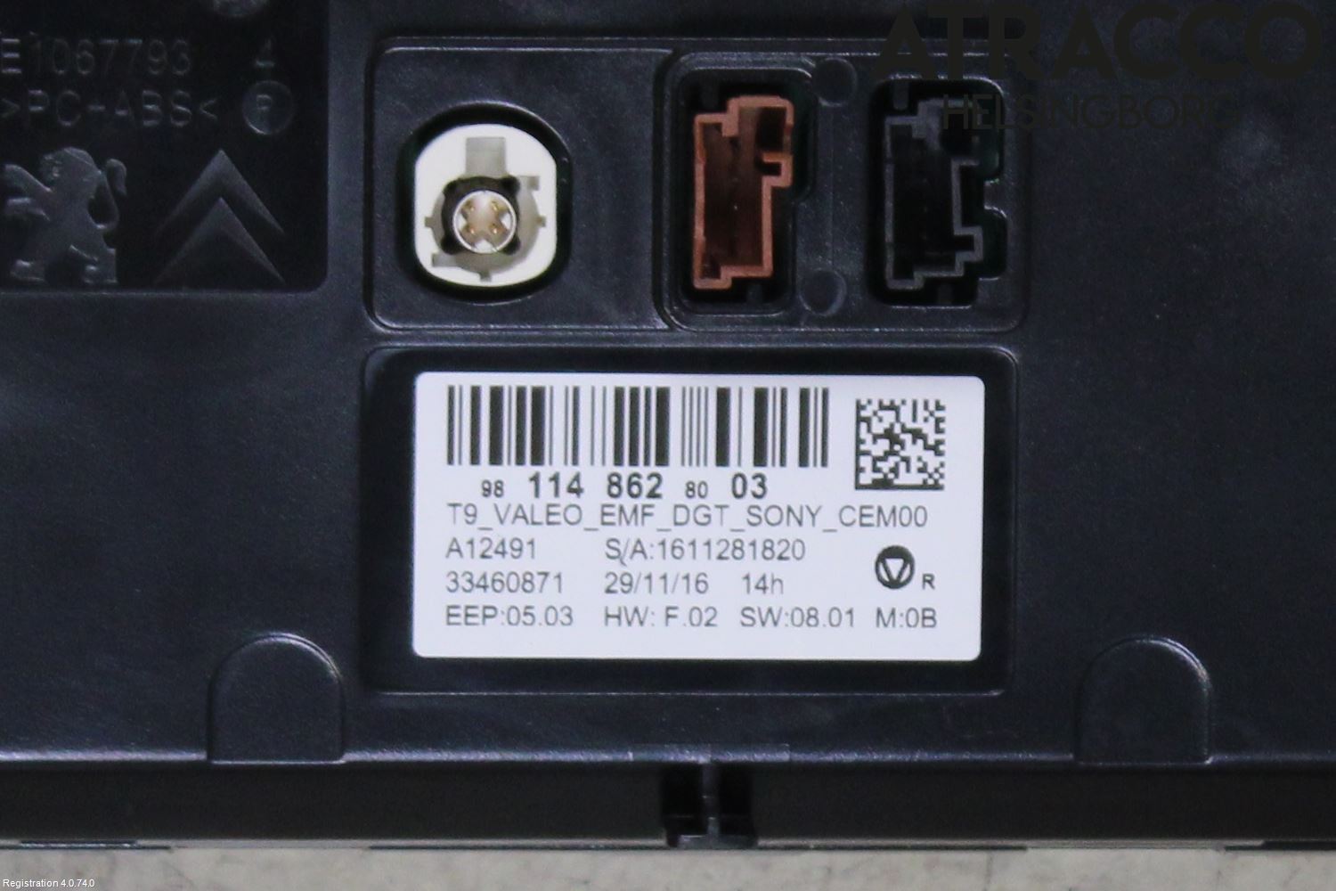 Peugeot 308 14-21 Multifunktionsdisplay