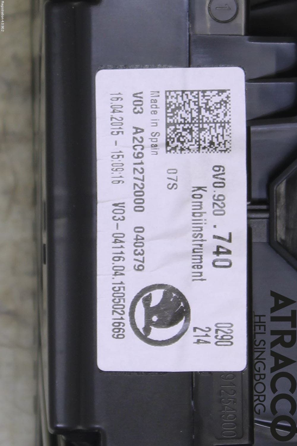 Skoda FABIA 15-21 Instrument Komb