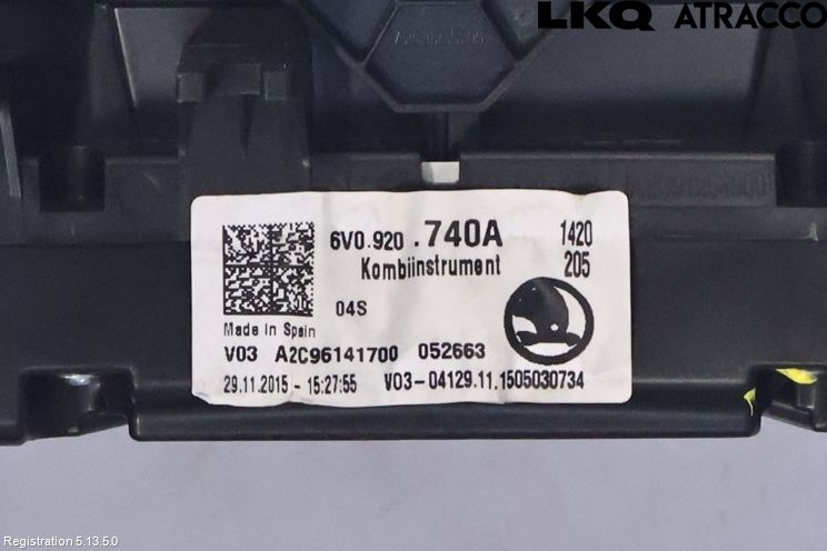 Skoda FABIA 15-21 Instrument Komb
