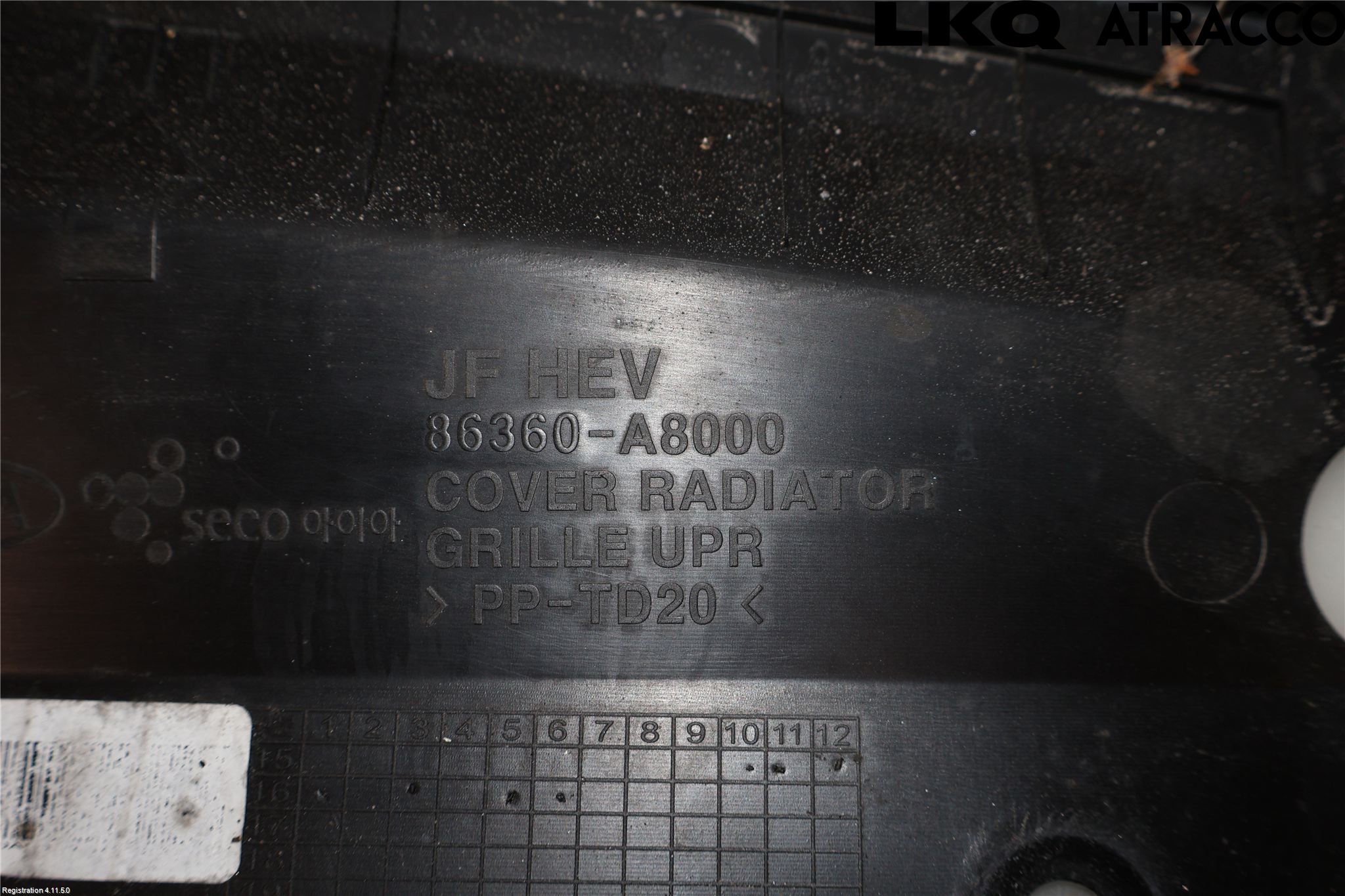 Kia OPTIMA 16-20 Täckplast Front