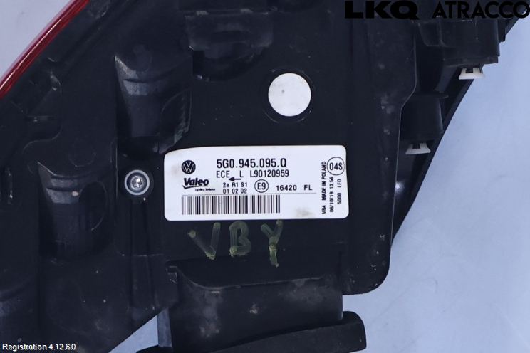 Volkswagen VW GOLF / E-GOLF VII 13-20 Bakljus Vänster