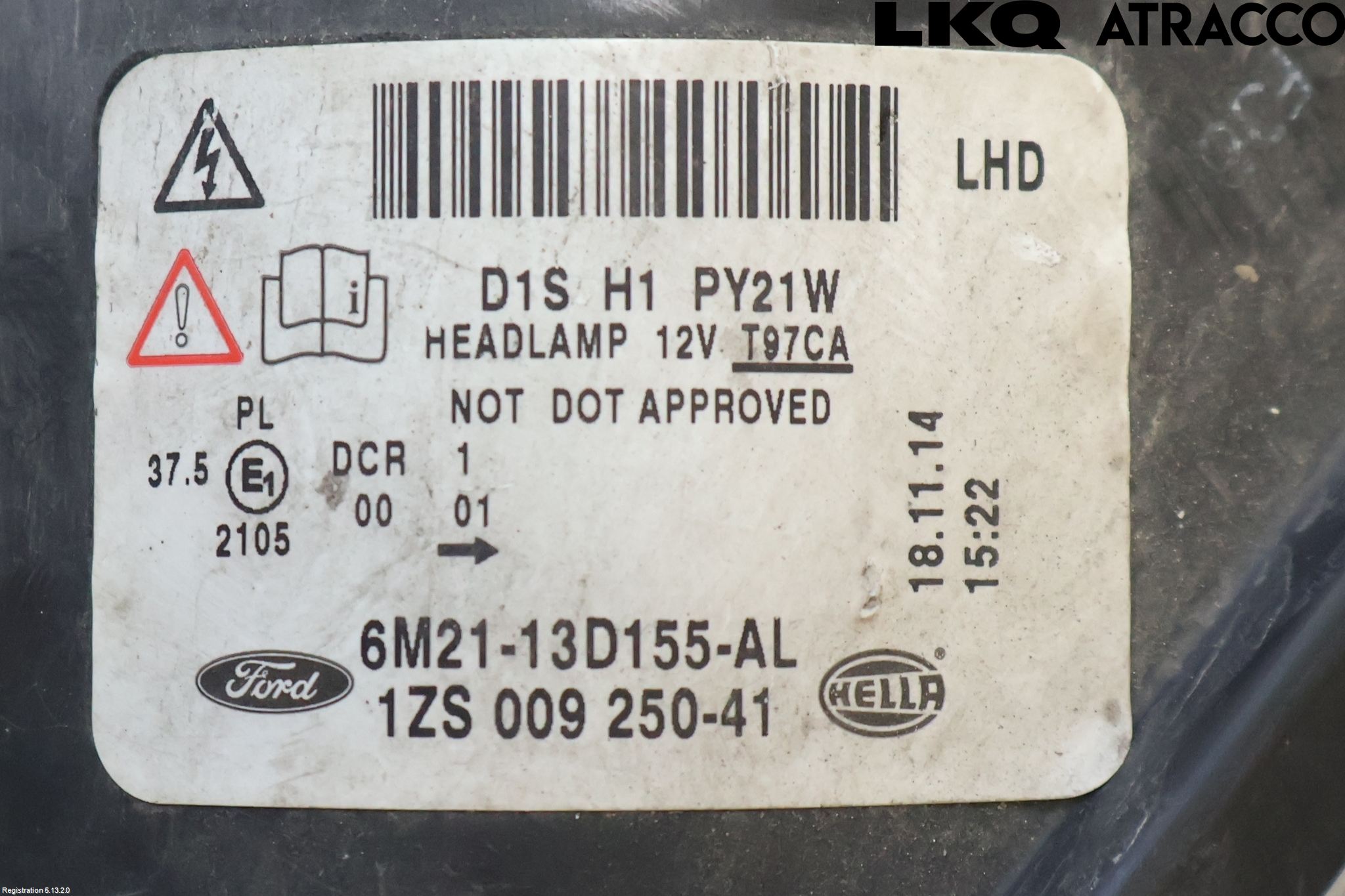Ford S-MAX 06-15 Strålkastare Vänster