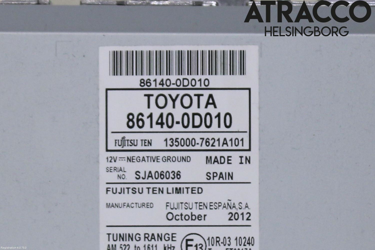 Toyota YARIS XP130 12-14 Cd Radio - Multimediapanel