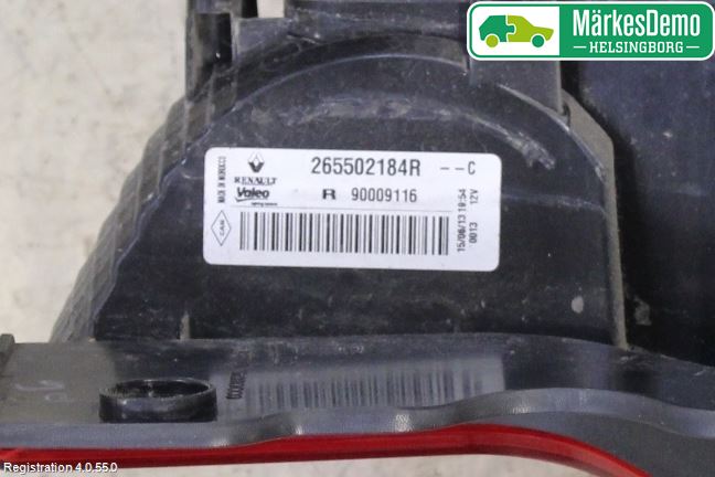 Dacia LODGY 12-18 Bakljus Höger