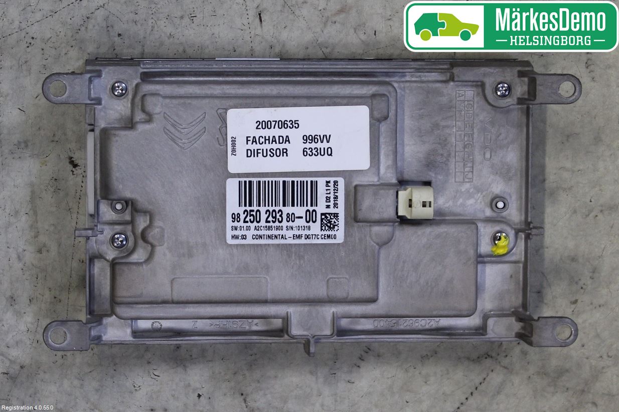 Citroen C4 SPACETOURER 19-22 Bildskärm