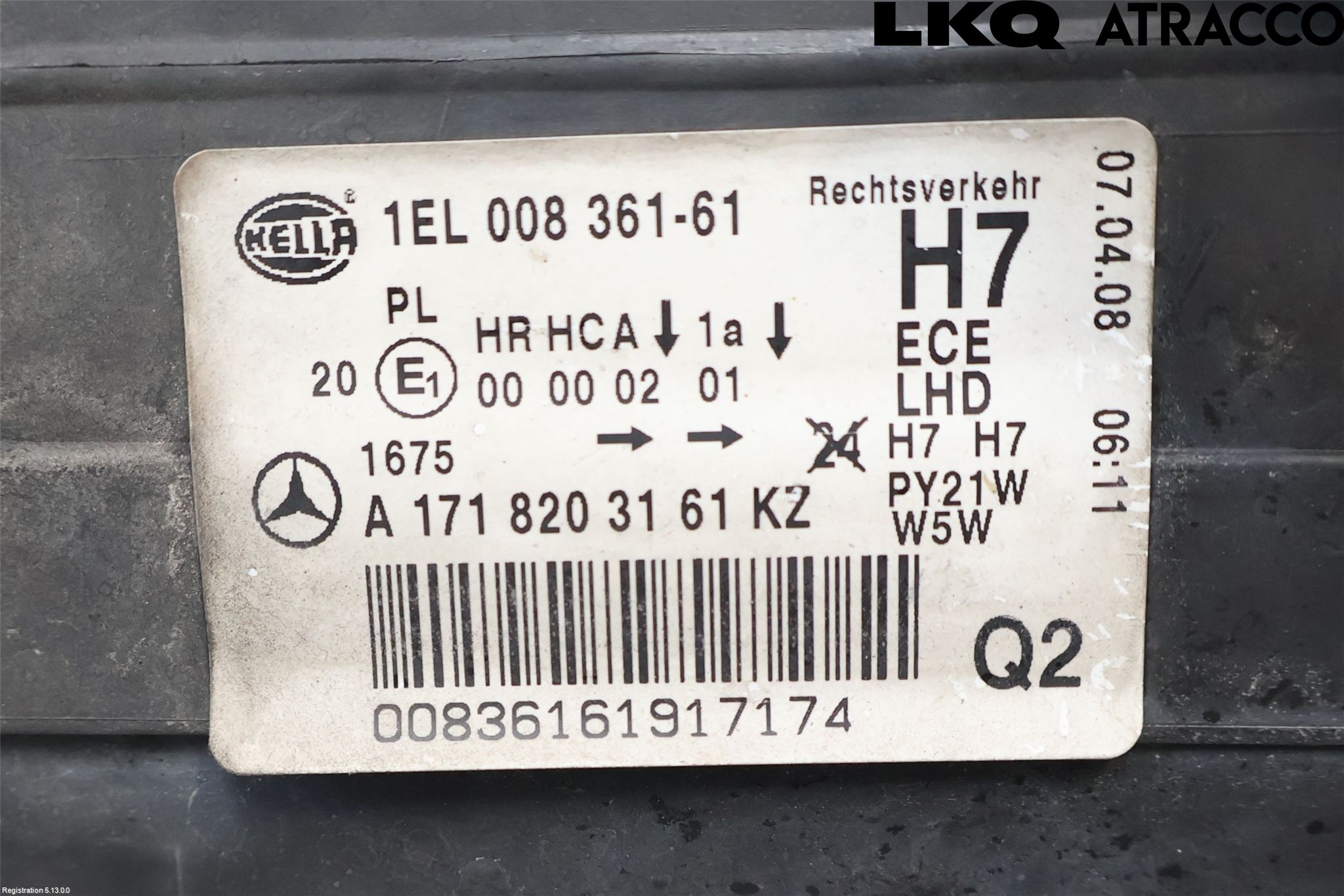 Mercedes-Benz MB SLK 200-350 (R171) 05-11 Strålkastare Vänster
