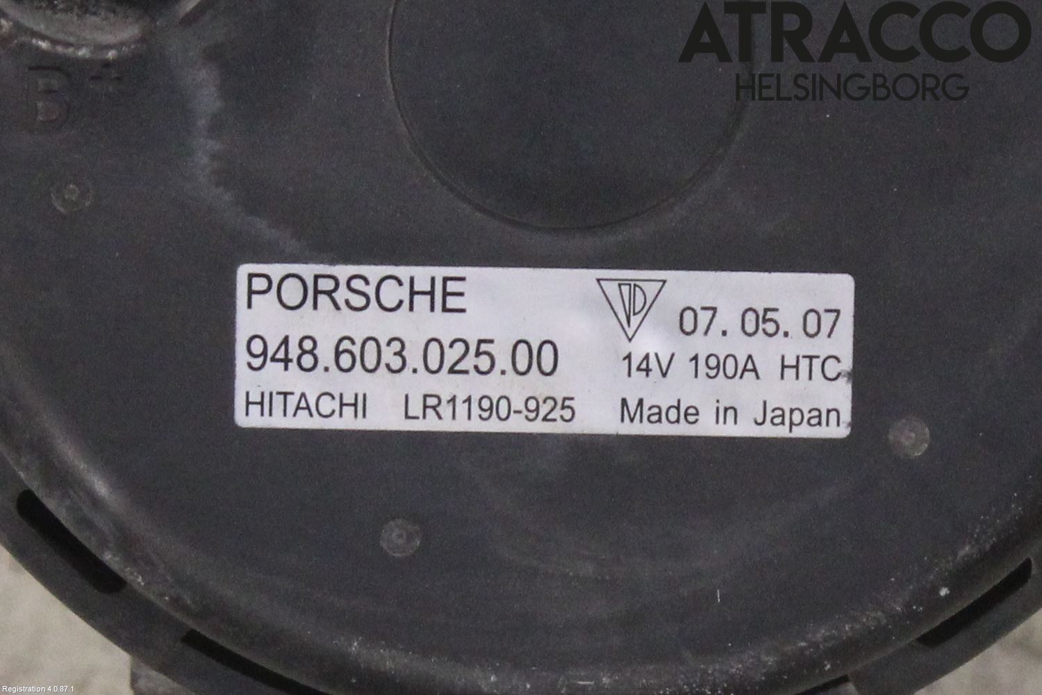 Porsche CAYENNE 03- Generator