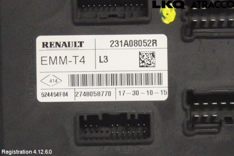 Renault TRAFIC/E-TECH 15- Styrenhet Övrigt