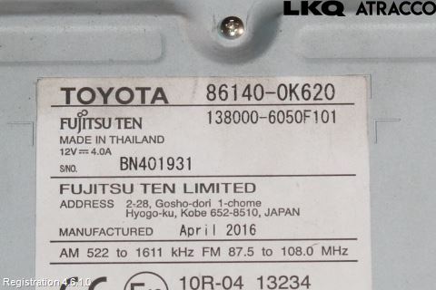 Toyota HILUX 16- Cd Radio - Multimediapanel