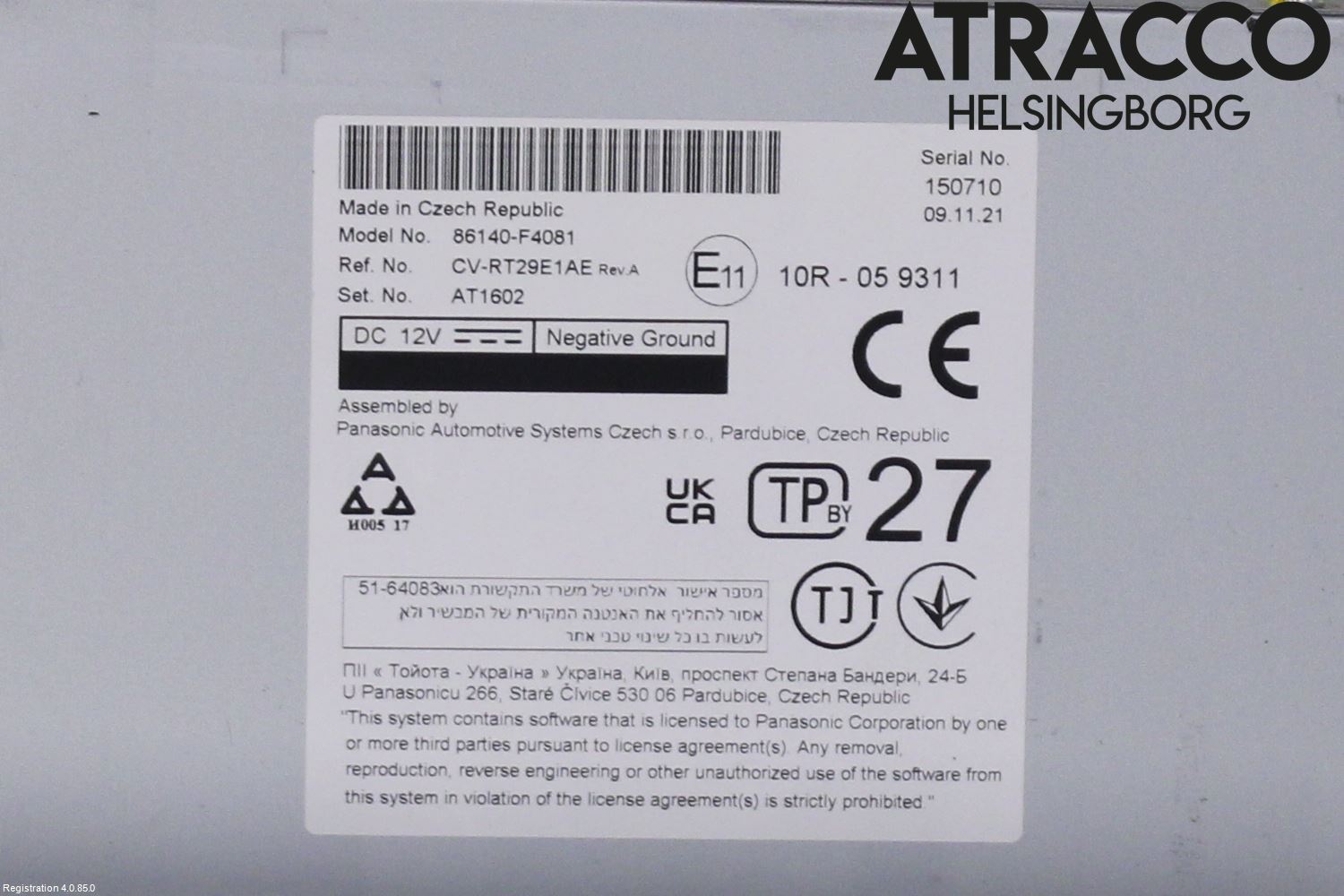 Toyota C-HR 16-23 Cd Radio - Multimediapanel