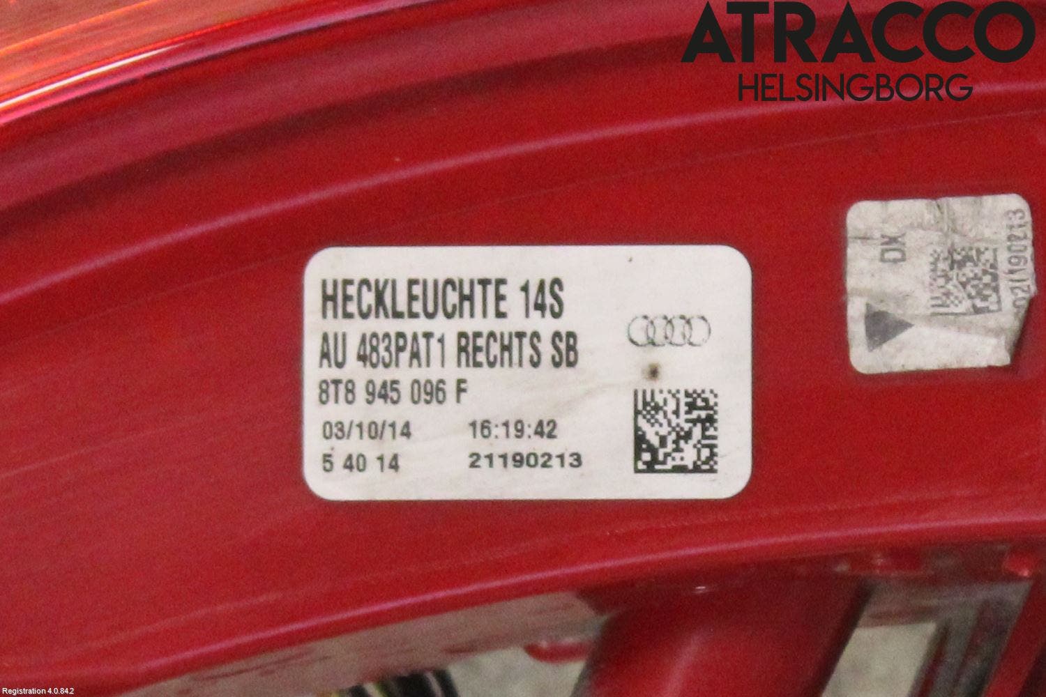 Audi A5 07-16 Bakljus Höger