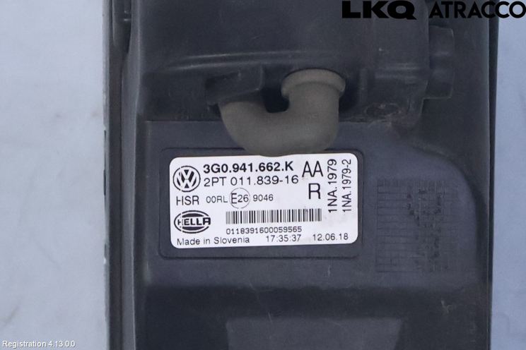 Volkswagen VW PASSAT 15-19 Dimljus-Varselljus Fram