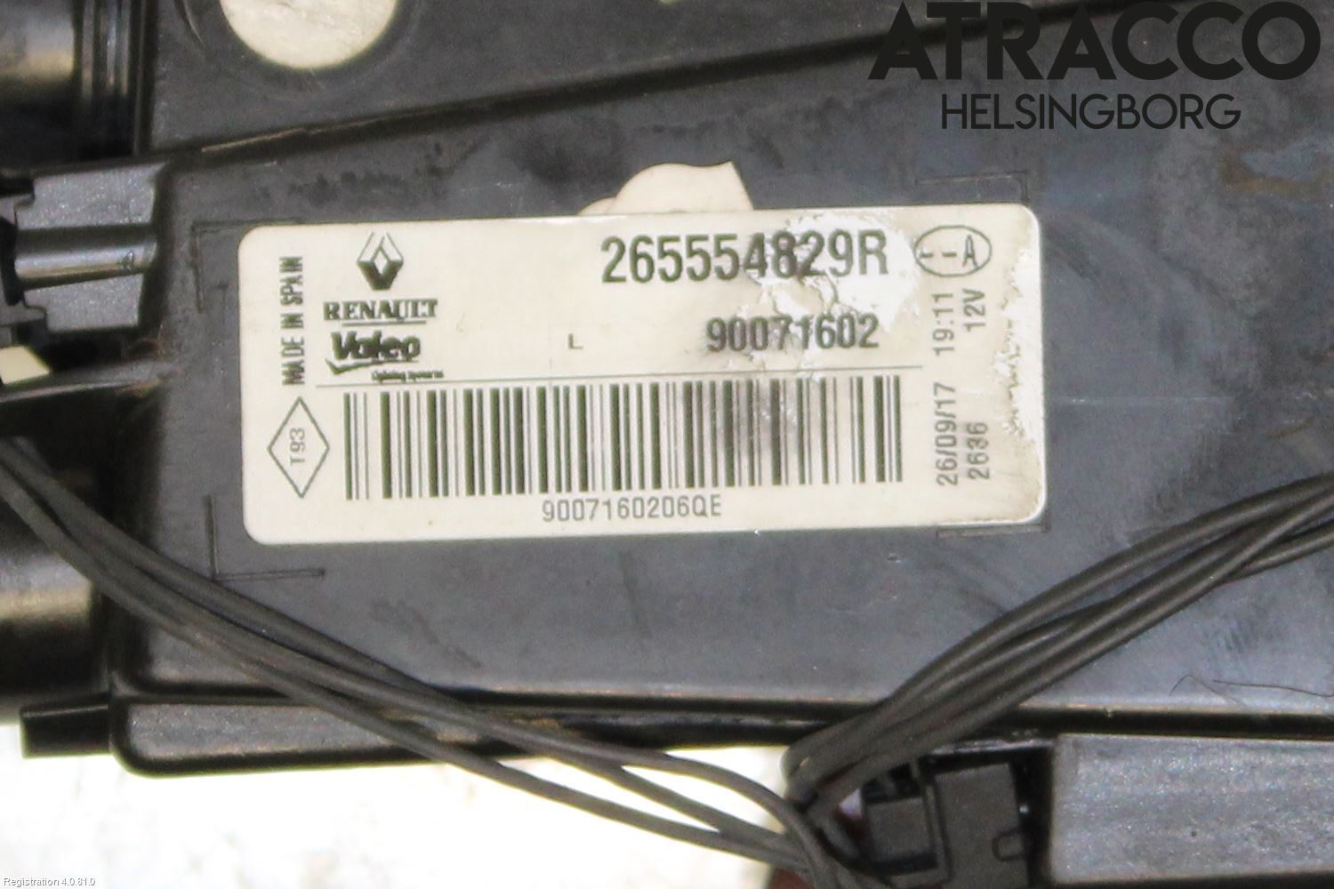 Renault MEGANE IV 16-23 Bakljus Vänster