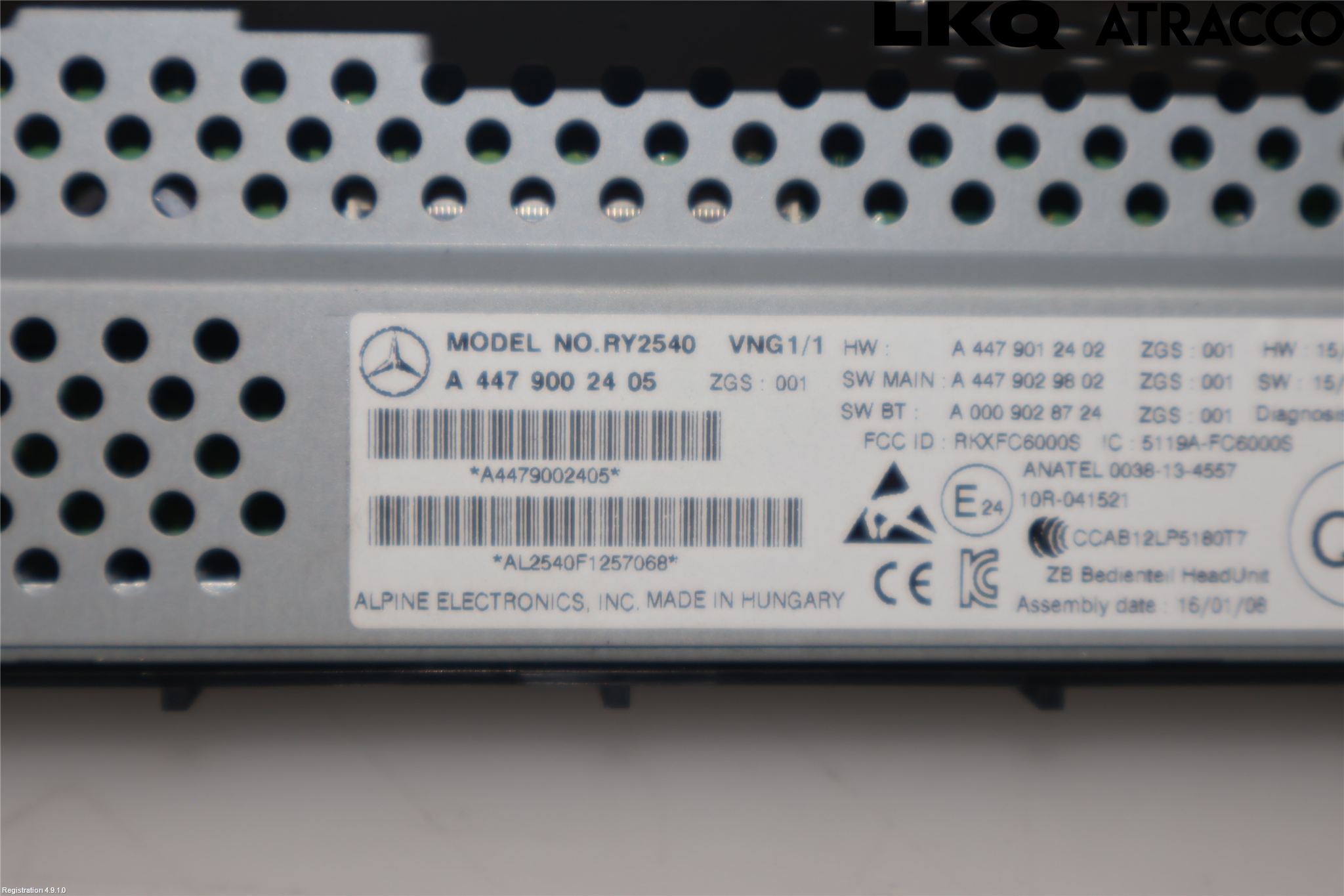 Mercedes-Benz MB VITO/V-KLASS (W640,W447,W448) 14- Cd Radio - Multimediapanel