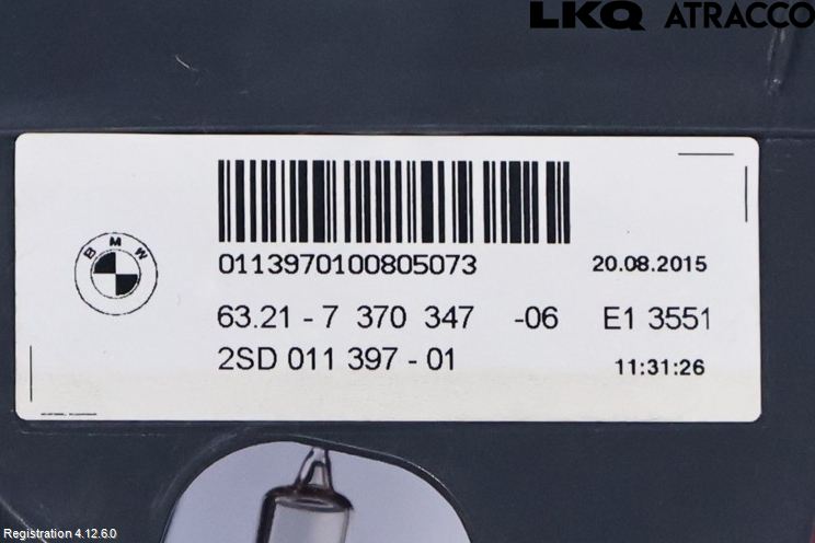 BMW 5 F10/F11/F18 09-17 Bakljus Lucka Vä