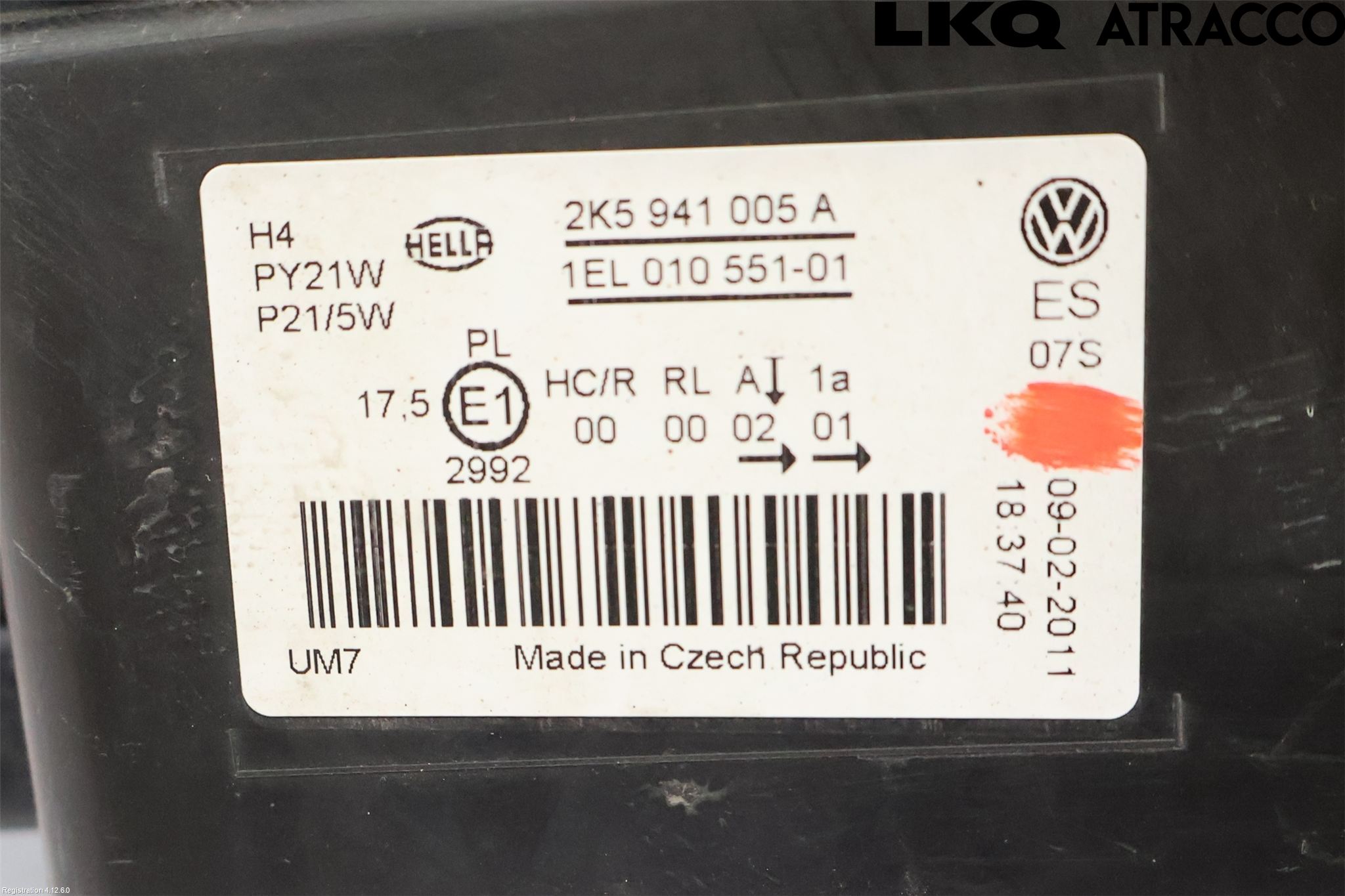 Volkswagen VW CADDY 11-15 Strålkastare Vänster